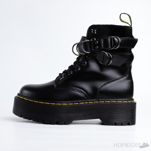 Dr. Martens 1460 Smooth Leather Buckle Boots (Dot Perfect)